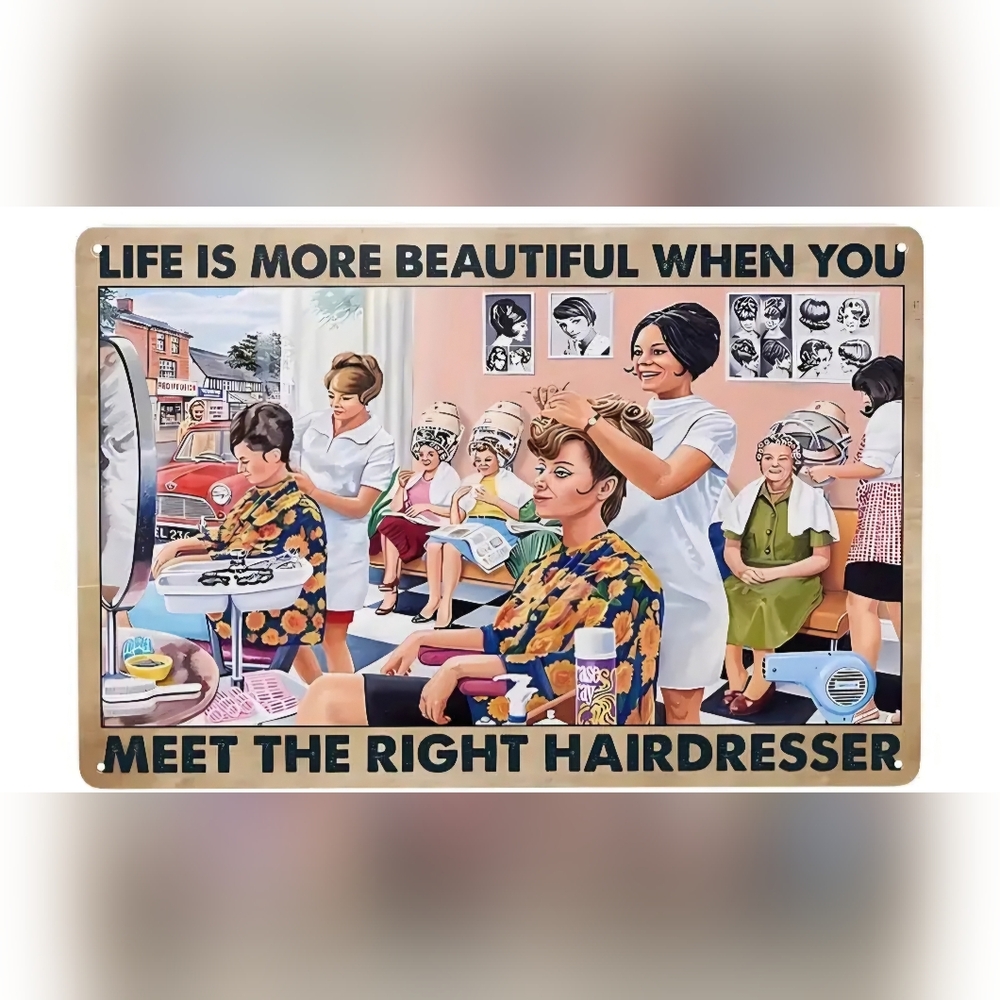 Hairdresser Decorative Aluminum Sign